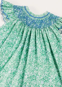 Dresses | Dresses | Pepa London Adelaide Floral Hand Smocked Sleeveless Dress With Bloomers in Green (3mths-3yrs)