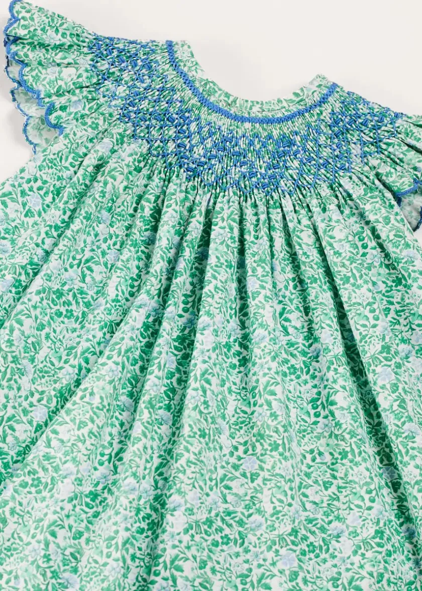 Dresses | Dresses | Pepa London Adelaide Floral Hand Smocked Sleeveless Dress With Bloomers in Green (3mths-3yrs)