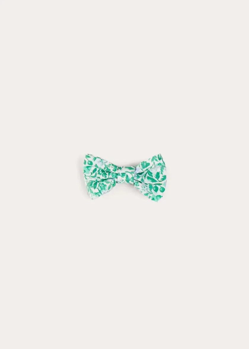 Hair Accessories | Hair Accessories | Pepa London Adelaide Floral Small Bow Hair Clip in Green