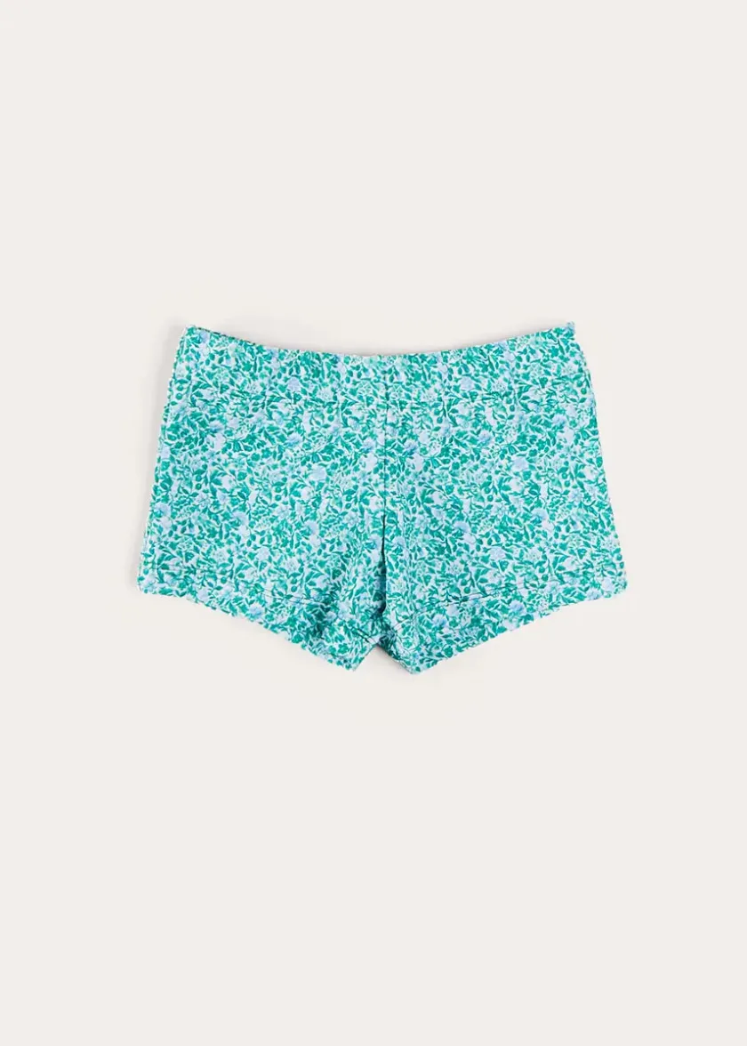 Swimwear | Pepa London Adelaide Floral Swim Shorts in Green (12mths-4yrs)