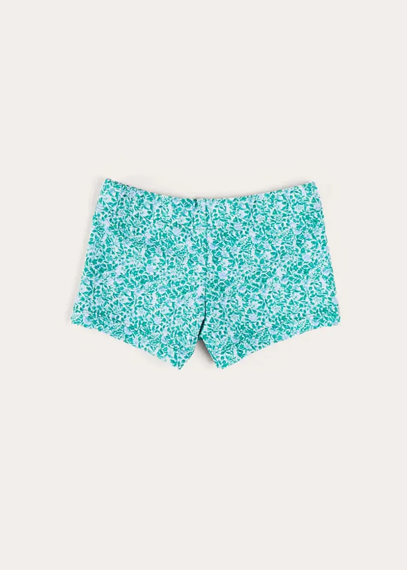 Swimwear | Pepa London Adelaide Floral Swim Shorts in Green (12mths-4yrs)