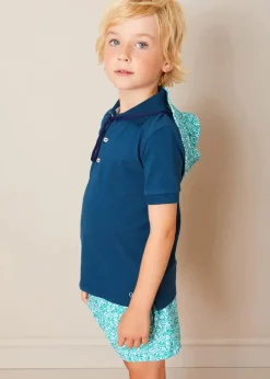 Swimwear | Swimwear | Pepa London Adelaide Floral Tie Detail Swim Shorts in Green (2-10yrs)