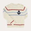 Knitwear & Cardigans | Pepa London Anchor Motif Cable Detail Jumper in Beige (2-10yrs)