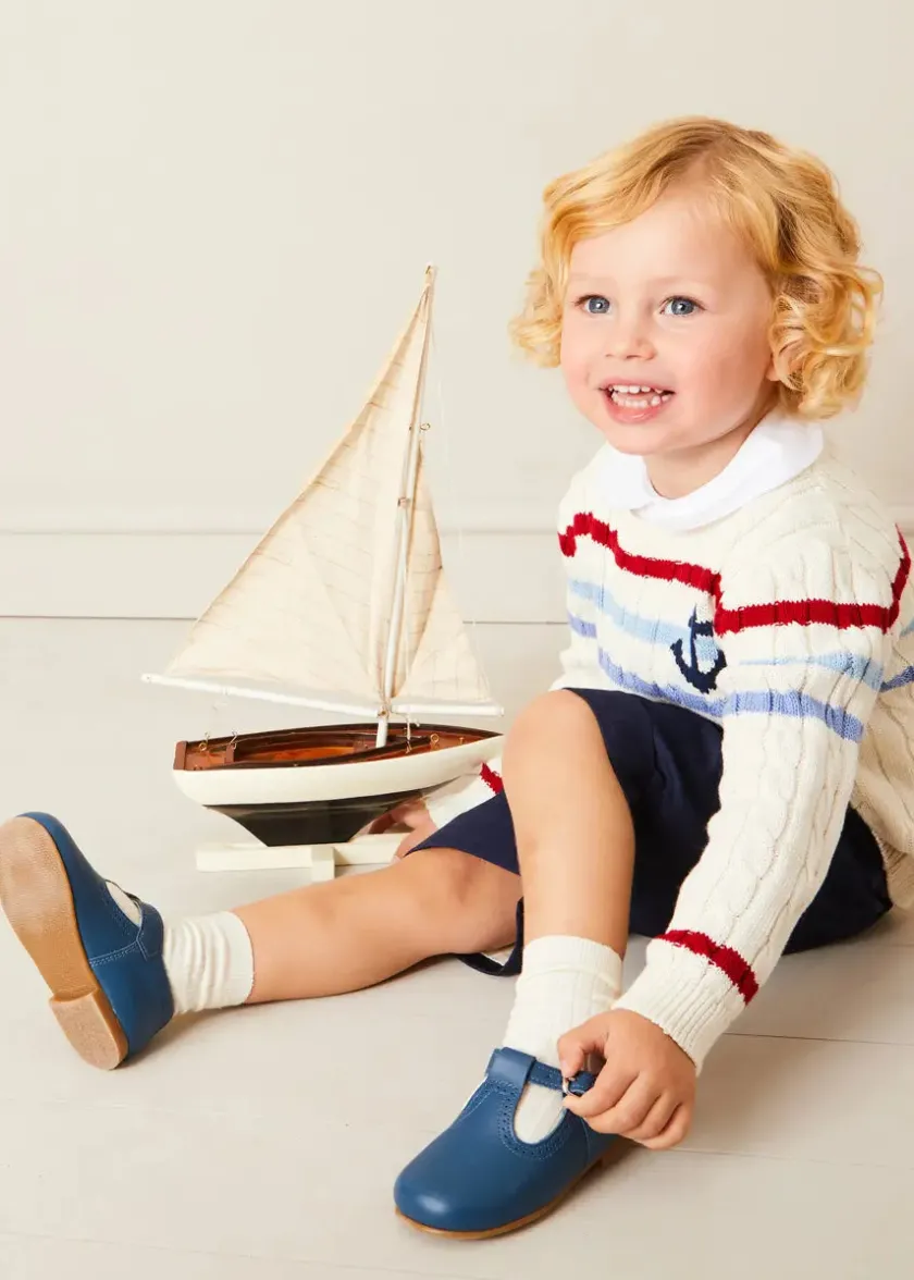 Knitwear & Cardigans | Pepa London Anchor Motif Cable Detail Jumper in Beige (2-10yrs)