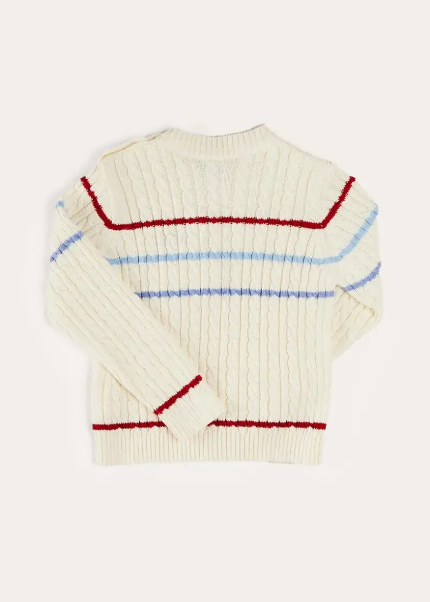Knitwear & Cardigans | Pepa London Anchor Motif Cable Detail Jumper in Beige (2-10yrs)