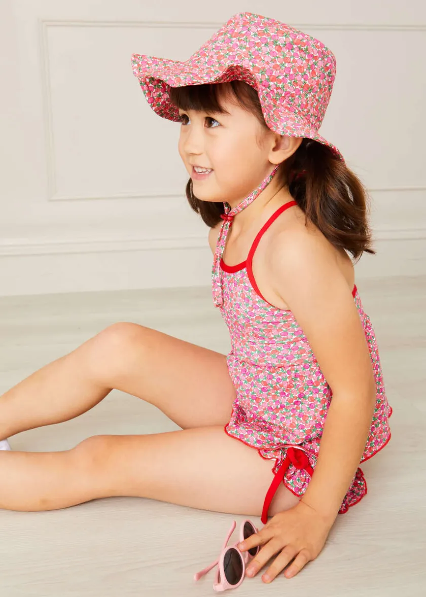 Swimwear | Swimwear | Pepa London Annie Floral Print Bow Detail Two Piece Swimsuit in Pink (12mths-6yrs)