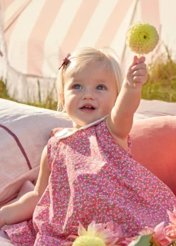 Hair Accessories | Hair Accessories | Pepa London Annie Floral Print Small Bow Clip in Pink