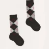Socks | Socks & Tights | Pepa London Argyle Knee Socks in Grey (2-10yrs)