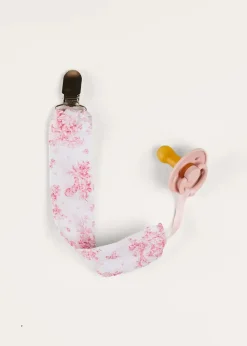 Dummies & Teethers | Dummies & Teethers | Pepa London Audrey Toile Dummy Clip in Pink