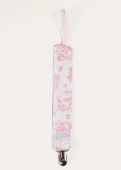 Dummies & Teethers | Dummies & Teethers | Pepa London Audrey Toile Dummy Clip in Pink