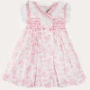Dresses | Dresses | Pepa London Audrey Toile Hand Smocked Double Breasted Sleeveless Dress in Pink (12mths-10yrs)