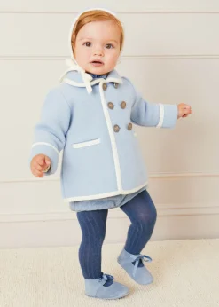 Coats & Jackets | Coats & Jackets | Pepa London Austrian Double Breasted Wool Baby Coat in Baby Blue (6mths-4yrs)