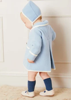 Coats & Jackets | Coats & Jackets | Pepa London Austrian Double Breasted Wool Baby Coat in Baby Blue (6mths-4yrs)