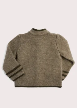 Coats & Jackets | Coats & Jackets | Pepa London Austrian Single Breasted Contrast Trim Jacket in Brown (18mths-10yrs)