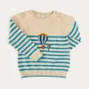 Knitwear & Cardigans | Pepa London Balloon Intarsia Striped Jumper in Beige (12mths-6yrs)