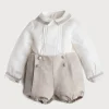 Two-piece Sets | Pepa London Beige Linen Celebration Set (12mths-3yrs)