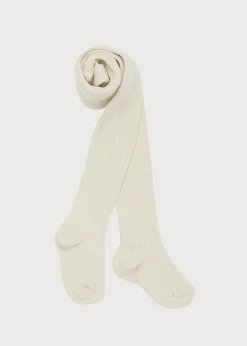 Socks & Tights | Socks & Tights | Pepa London Beige Ribbed Tights (0mths-10yrs)