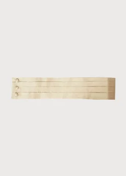 Belts & Braces | Pepa London Beige Silk Pageboy Cummerbund