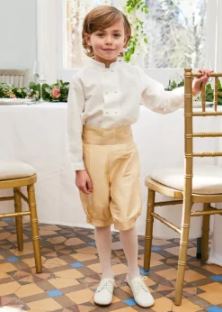 Shorts & Trousers | Shorts & Trousers | Pepa London Beige Silk Pageboy Knickerbockers (12mths-10yrs)