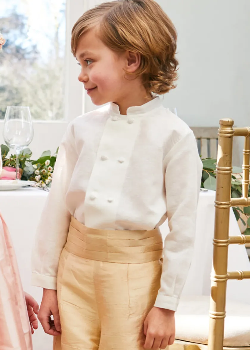Shorts & Trousers | Shorts & Trousers | Pepa London Beige Silk Pageboy Knickerbockers (12mths-10yrs)