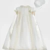 Dresses | Baby Gowns | Pepa London Bespoke Christening Gown with Side Satin Sash and Bonnet