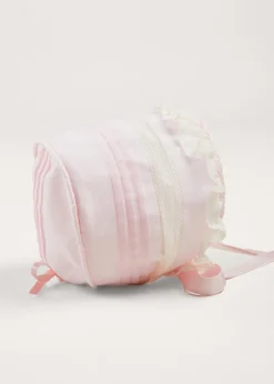 Dresses | Baby Gowns | Pepa London Bespoke Organic Cotton Christening Dress and Bonnet in Light Pink