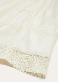 Dresses | Baby Gowns | Pepa London Bespoke Organza Silk Christening Gown With Antique Lace and Bonnet