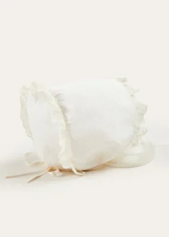 Dresses | Baby Gowns | Pepa London Bespoke Plumeti Embroidered Organic Lawn Cotton Christening Dress and Bonnet