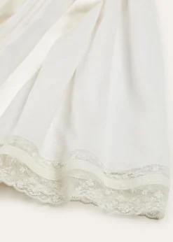 Dresses | Baby Gowns | Pepa London Bespoke Traditional Christening Gown with Front Satin Sash and Bonnet