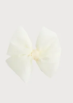 Hair Accessories | Hair Accessories | Pepa London Big Bow Tulle Clip in Ivory