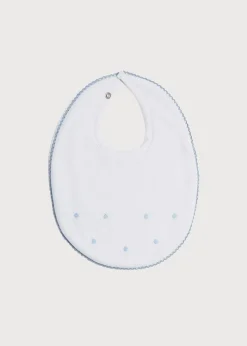 Bibs | Bibs | Pepa London Blue Dotted Cotton Bib