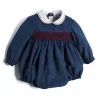 Dungarees & Rompers | Pepa London Blue Hand Smocked Corduroy Romper