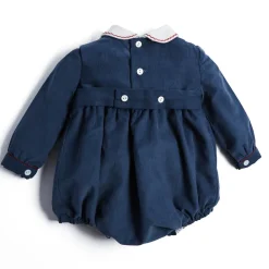 Dungarees & Rompers | Pepa London Blue Hand Smocked Corduroy Romper