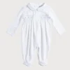 Two-piece Sets | Nightwear | Pepa London Blue Hand Smocked Cotton All-in-One (1-18mths)
