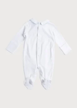 Two-piece Sets | Nightwear | Pepa London Blue Hand Smocked Cotton All-in-One (1-18mths)