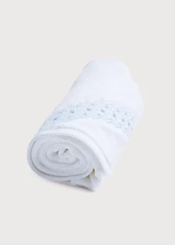 Towels, Blankets & Sleeping Bags | Towels, Blankets & Sleepwear | Pepa London Blue Hand Smocked Towel