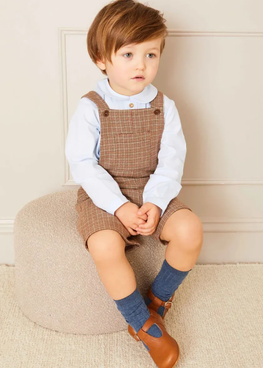 Shirts | Pepa London Blue Peter Pan Collar Shirt With Front Pleat (12mths-3yrs)