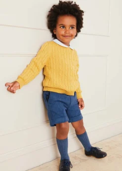 Shirts | Pepa London Blue Peter Pan Collar Shirt With Front Pleat (12mths-3yrs)