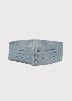 Belts & Braces | Pepa London Blue Silk Pageboy Cummerbund