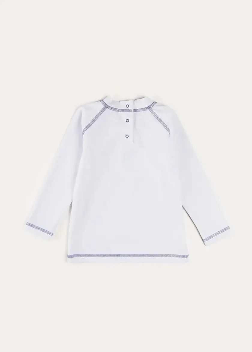 Swimwear | Swimwear | Pepa London Boat Motif Long Sleeve Rashguard in Blue (2-6yrs)