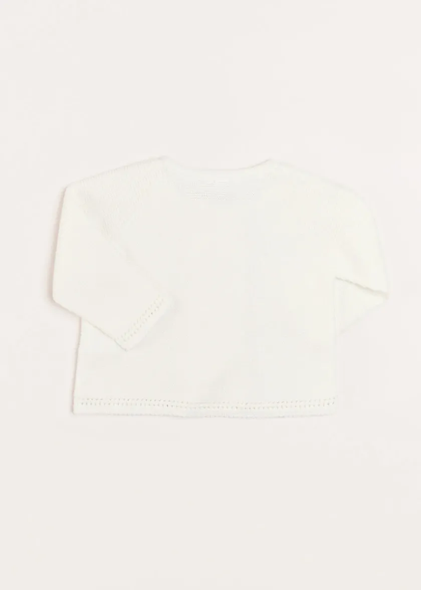 Knitwear & Cardigans | Knitwear & Cardigans | Pepa London Boys Celebration Cardigan in Ivory (12mths-10yrs)