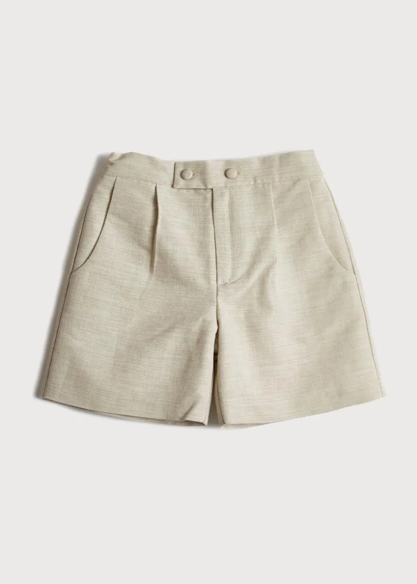 Shorts & Trousers | Shorts & Trousers | Pepa London Boys Celebration Shorts Beige (4-10yrs)