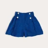 Up To 12 Years | Skirts & Shorts | Pepa London Broderie Anglais Button Detail Shorts in Blue (4-12yrs)