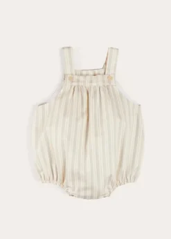 Dungarees & Rompers | Rompers | Pepa London Brompton Stripe Romper in Beige (3mths-2yrs)
