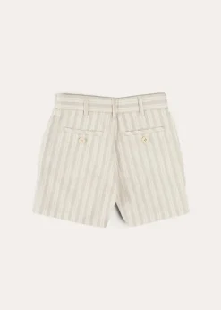 Shorts & Trousers | Pepa London Brompton Striped Shorts in Beige (4-10yrs)