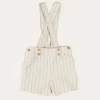 Shorts & Trousers | Bloomers, Shorts & Trousers | Pepa London Brompton Striped Shorts With Braces in Beige (12mths-4yrs)