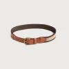 Belts & Braces | Pepa London Brown Striped Belt
