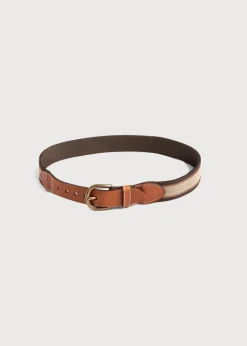Belts & Braces | Pepa London Brown Striped Belt