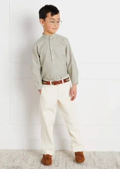 Belts & Braces | Pepa London Brown Striped Belt