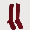 Socks | Socks & Tights | Pepa London Burgundy Ribbed Knee-High Socks (0mths-10yrs)